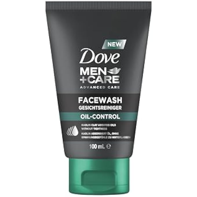 Dove Men+Care FACE CLEANSER OIL CONTROL  SKIN CARE MEN  PROTECTS, REDUCES SKIN SHINE & MINIMISES PORES WITHOUT GREASING, 1 X 100 ML - Image 1